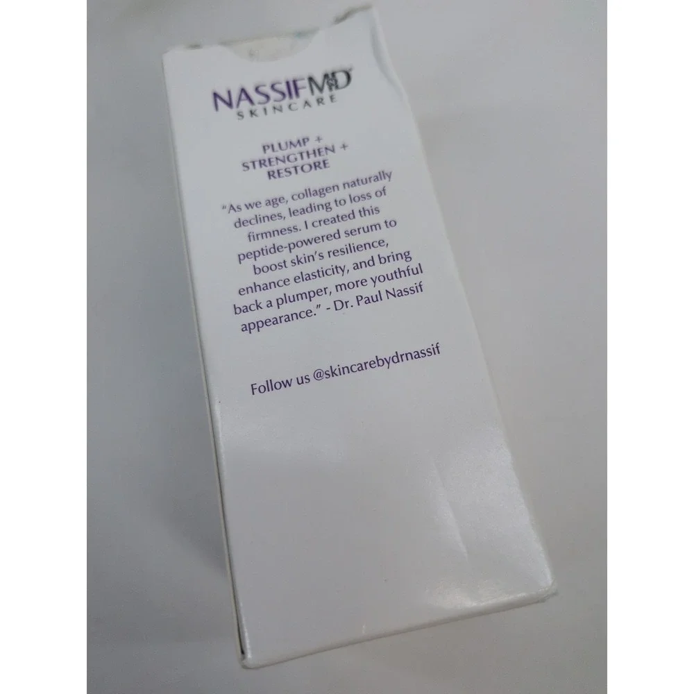 😍NIB NASSIF MD Pro Peptide Collagen Serum w/Hydraglucan PeptideComplex 1oz/30ml